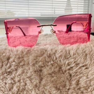 Pink Square Women Sunglasses